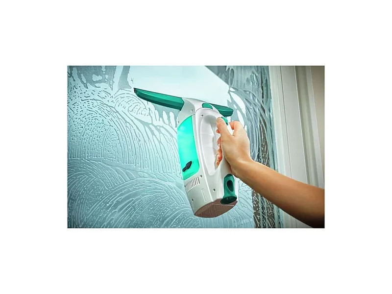 Leifheit 51003 Kit aspirateur a vitres Dry + Clean avec manche et mouilleur, lave vitre sans traces, nettoyeur vitres multi usag