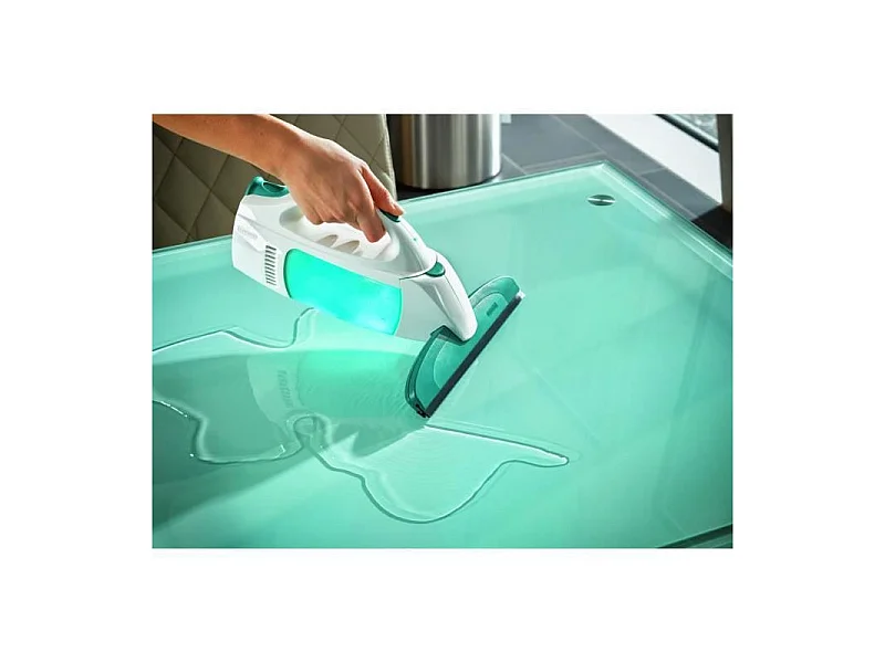Leifheit 51003 Kit aspirateur a vitres Dry + Clean avec manche et mouilleur, lave vitre sans traces, nettoyeur vitres multi usag