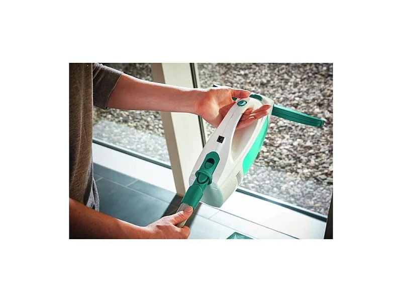Leifheit 51003 Kit aspirateur a vitres Dry + Clean avec manche et mouilleur, lave vitre sans traces, nettoyeur vitres multi usag