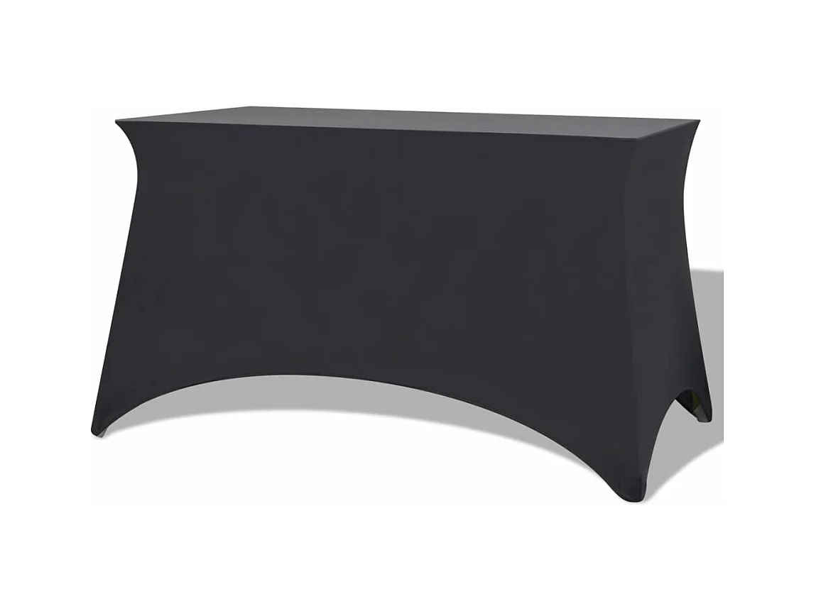 Capa Extensível para Mesa 2 Peças Antracite 183x76x74 cm - Ideal para Eventos
