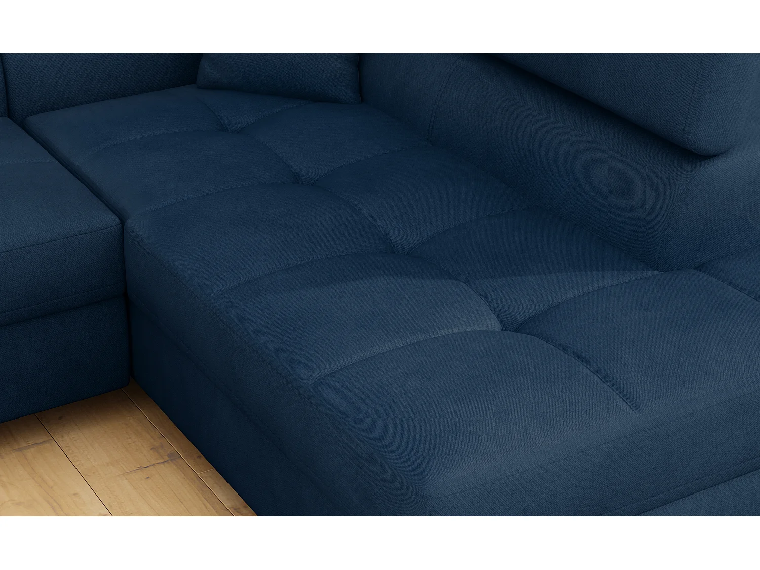 Ecksofa Rondon L/Stoffbezug/Blau