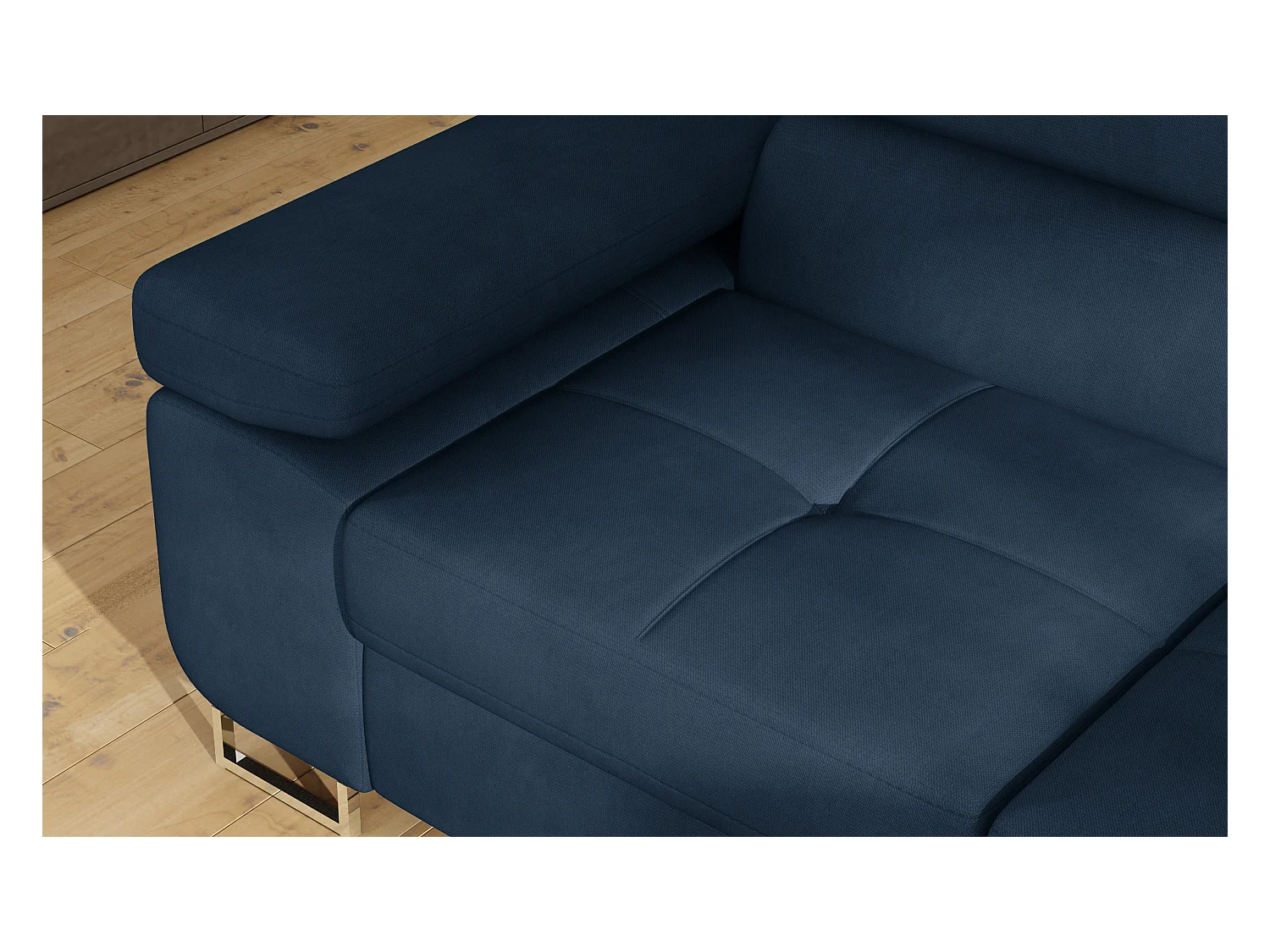 Ecksofa Rondon L/Stoffbezug/Blau