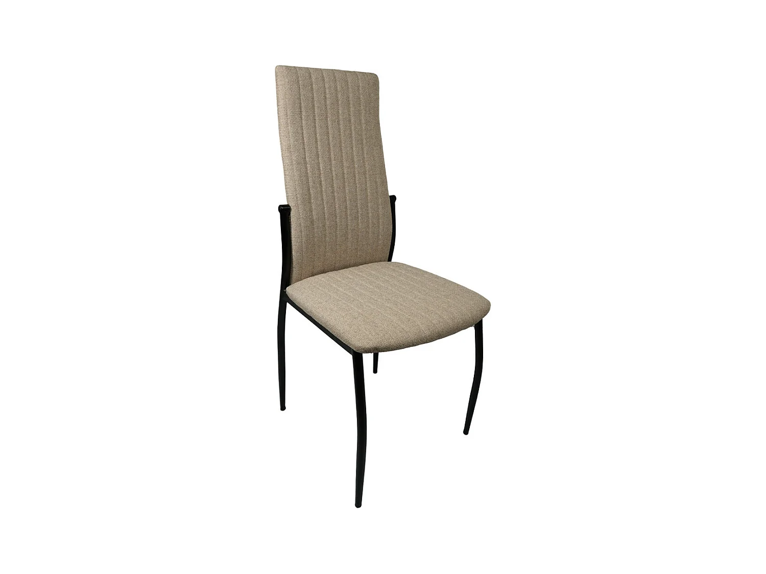 Pack de 4 sillas de 100x43x49 cm tapizadas en color beige y patas negras Tasya