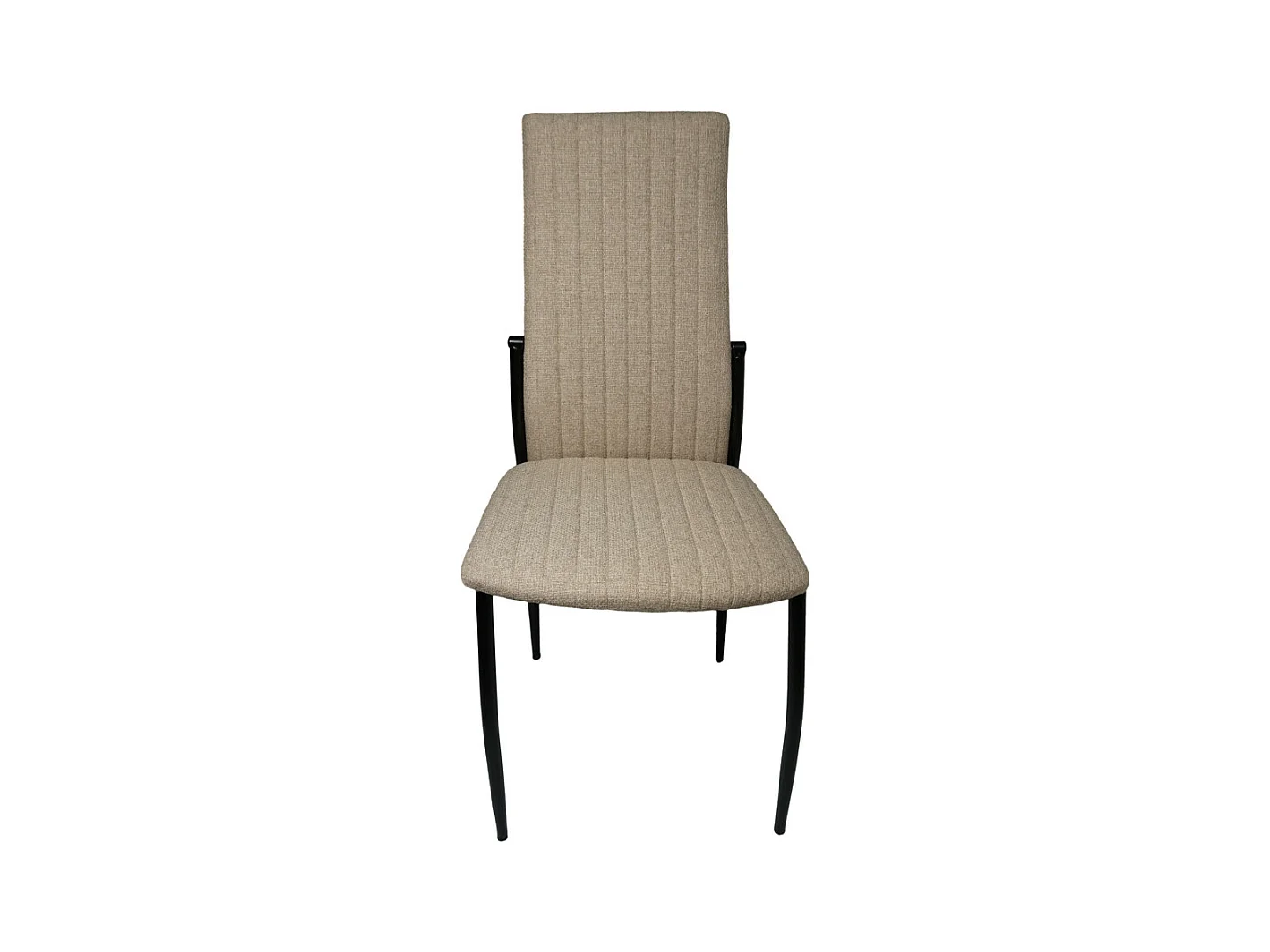 Pack de 4 sillas de 100x43x49 cm tapizadas en color beige y patas negras Tasya