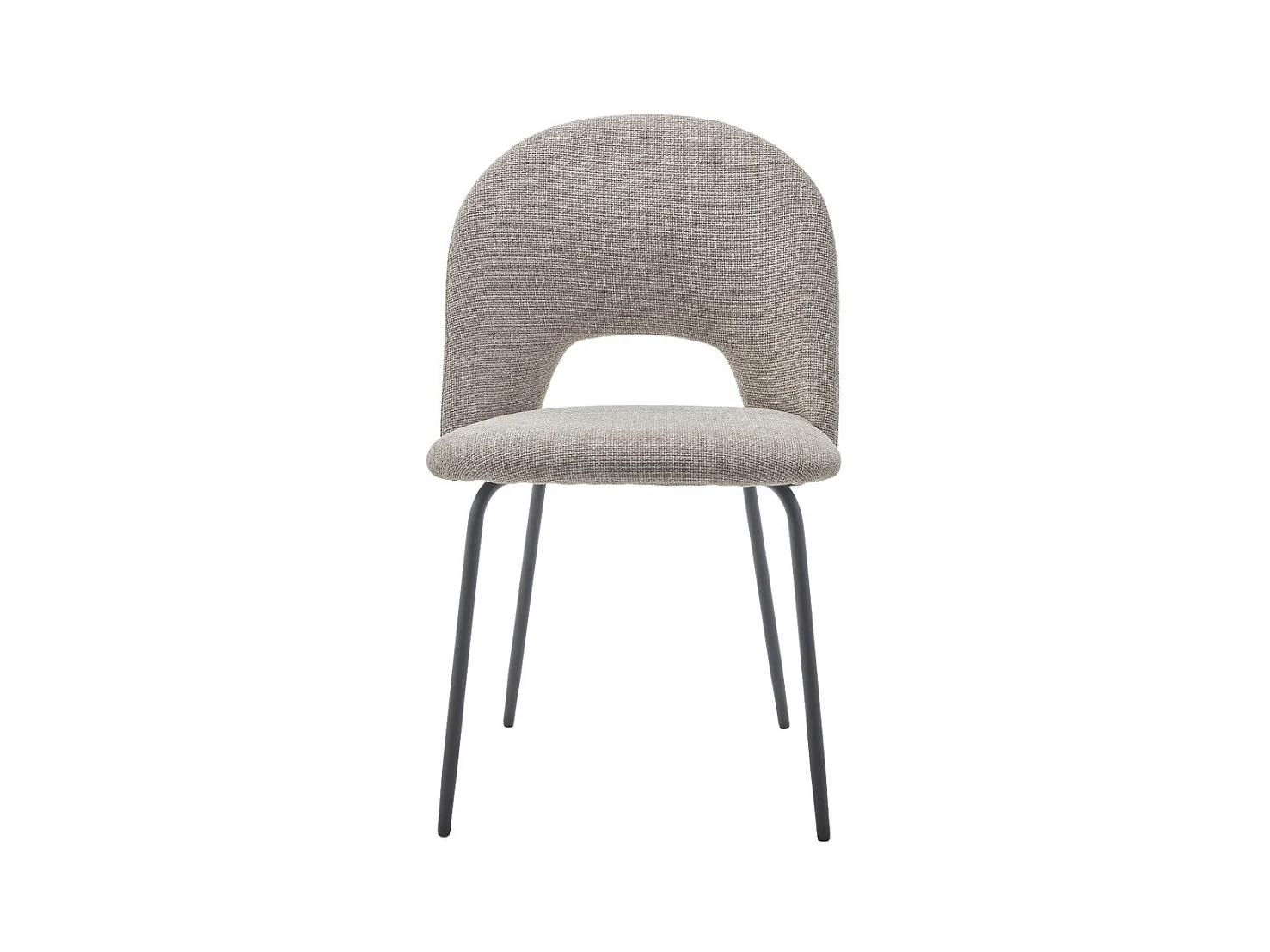 Pack de 4 sillas de comedor de 87x51x52 cm de tela en color beige jaspeado Cecile