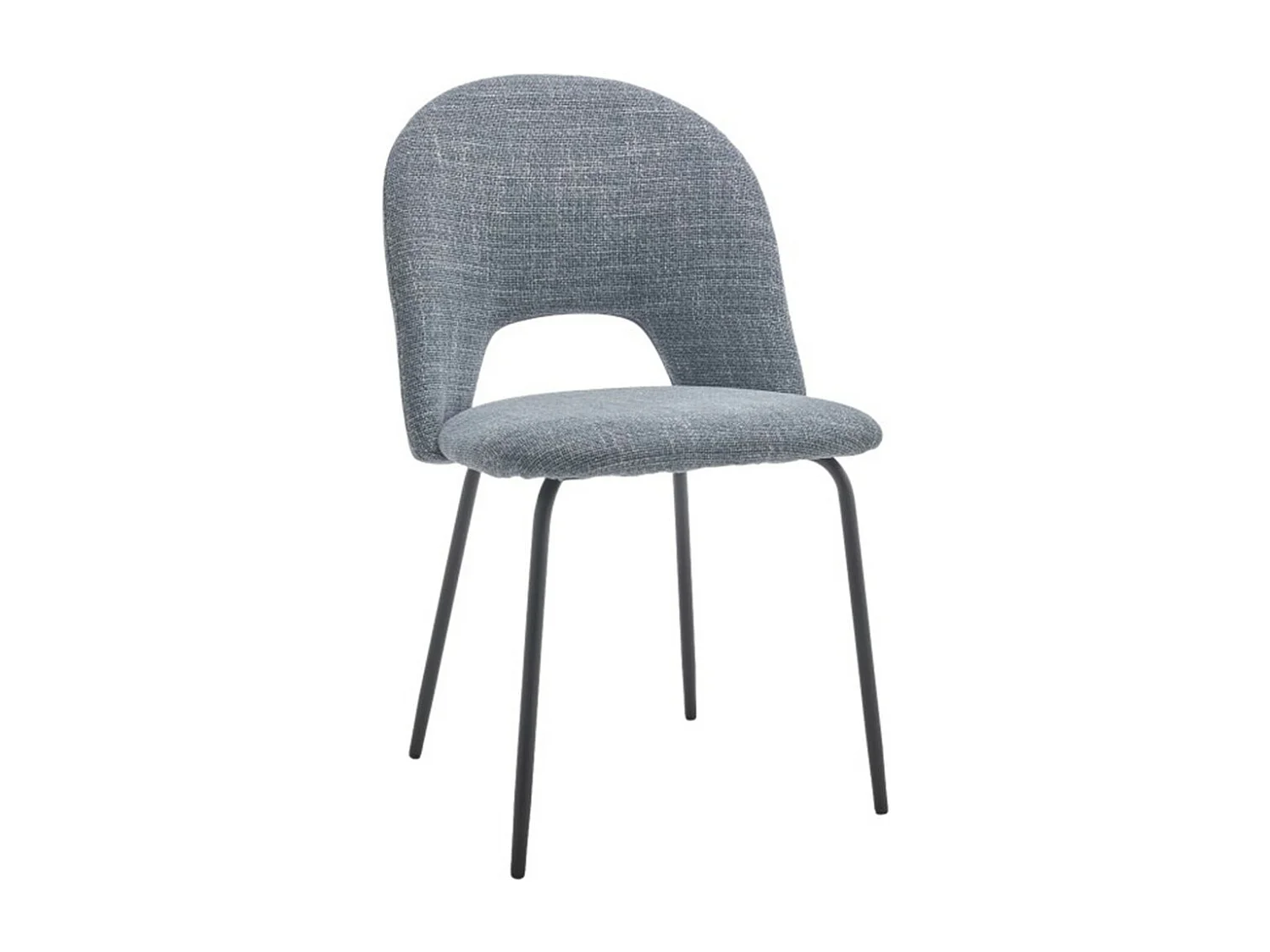 Pack de 4 sillas de comedor de 87x51x52 cm de tela en color gris jaspeado Cecile