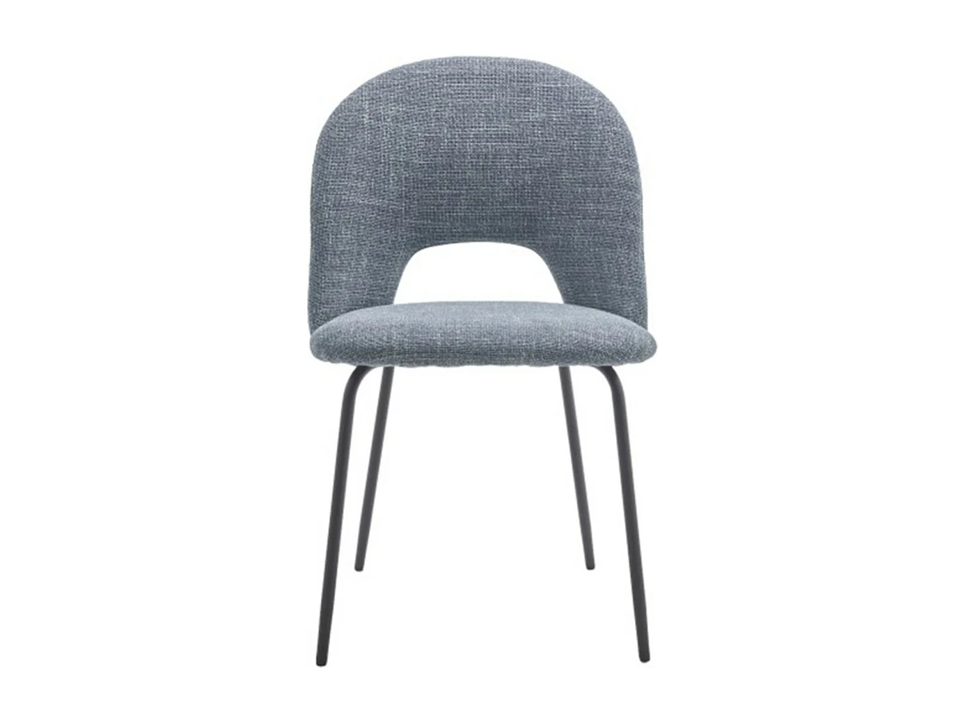 Pack de 4 sillas de comedor de 87x51x52 cm de tela en color gris jaspeado Cecile