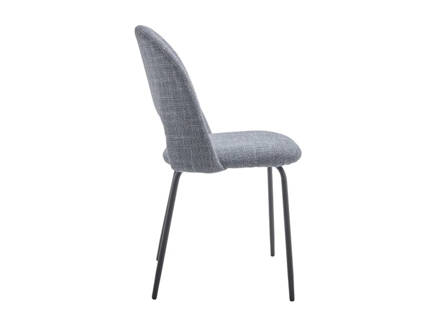 Pack de 4 sillas de comedor de 87x51x52 cm de tela en color gris jaspeado Cecile