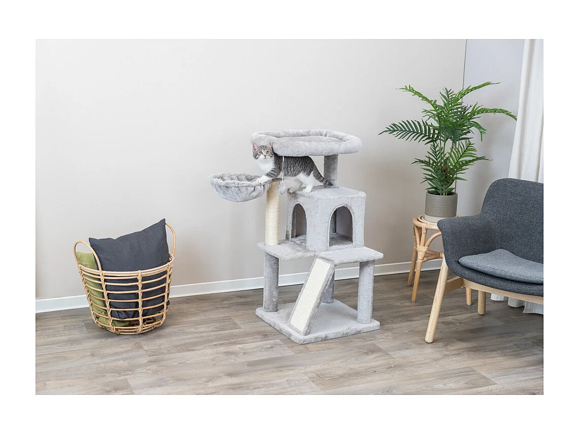 Arbre à chat TRIXIE Pepito - 98 cm - Gris