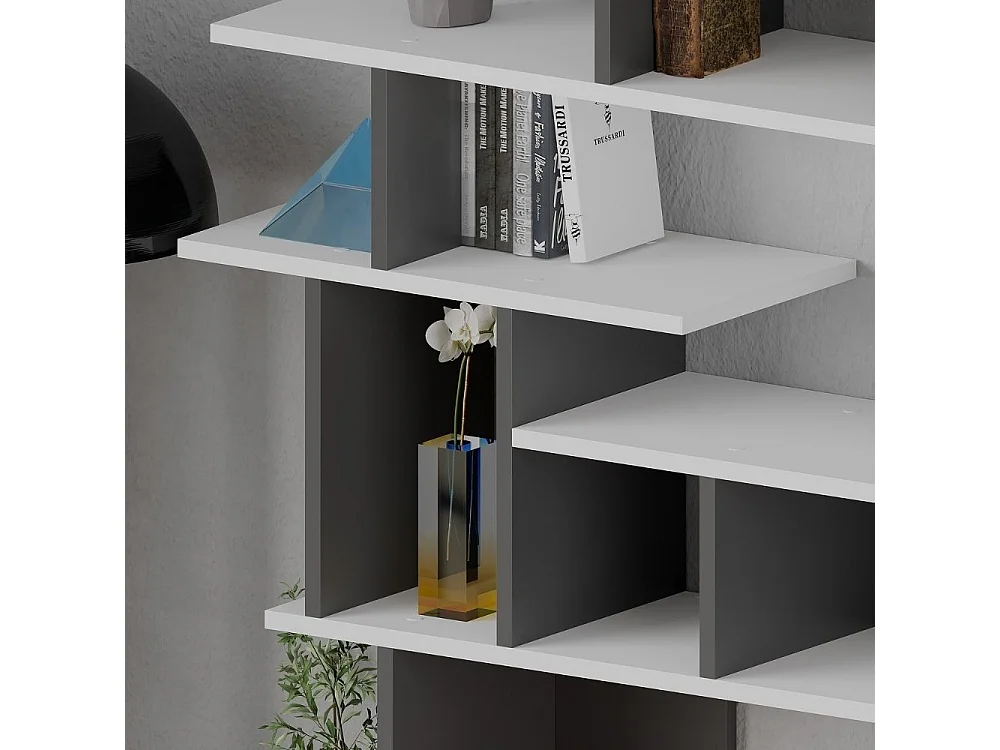 Libreria design Apollon 120x149 colore bianco antracite