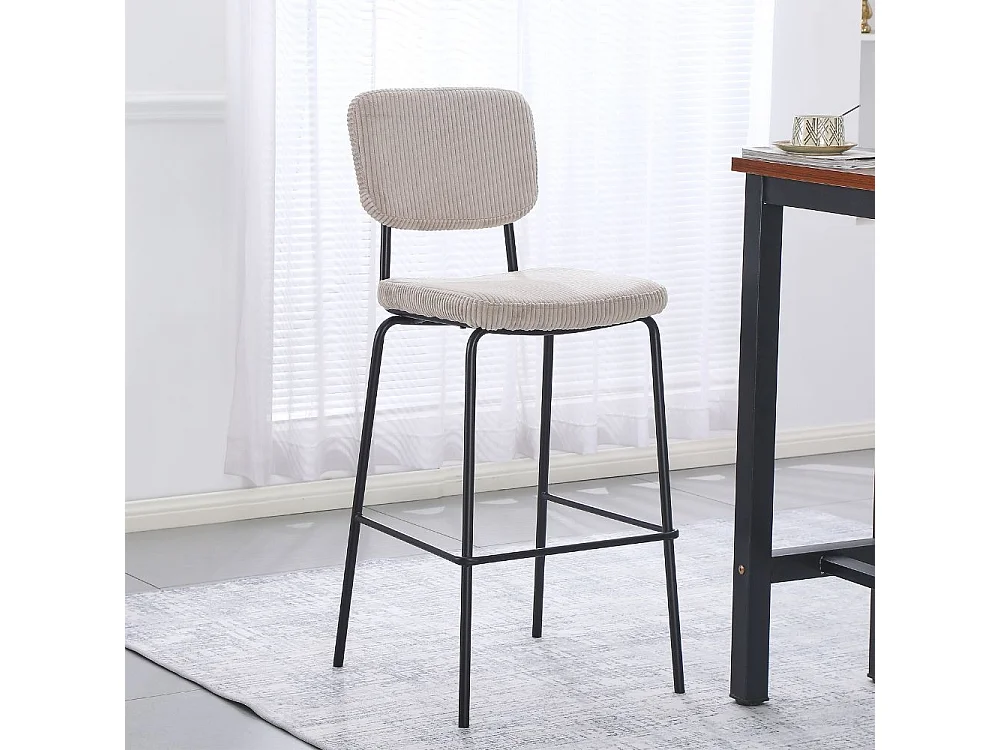 Sgabello imbottito Juno taupè 43x52,5x111H – Il comfort in stile industriale