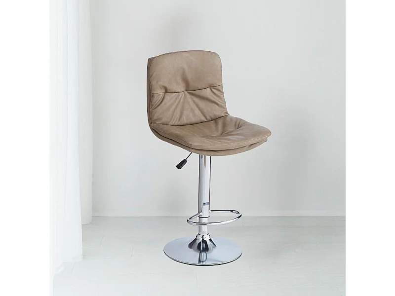 Sgabello ecopelle tortora Paco: stile e funzionalità per il tuo ambiente