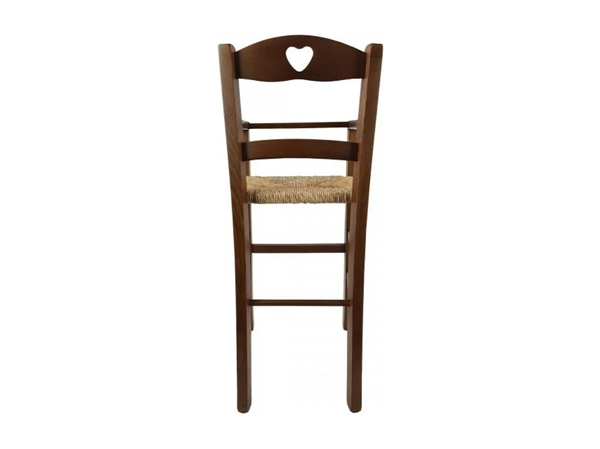 Sediolone bimbo in legno noce e seduta paglia 708