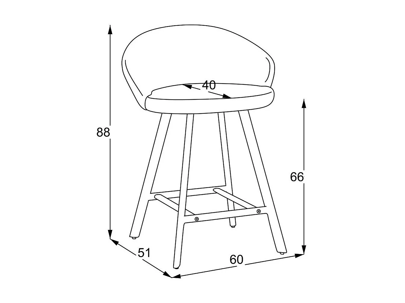Sgabello Saki con seduta imbottita in nabuk tortora e gambe nere – Comfort compatto per ambienti moderni