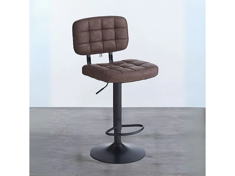 Sgabello Mavi ecopelle marrone e base nera: Stile, Comfort e Funzionalità per i tuoi spazi