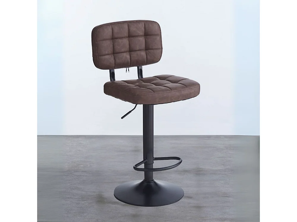 Sgabello Mavi ecopelle marrone e base nera: Stile, Comfort e Funzionalità per i tuoi spazi