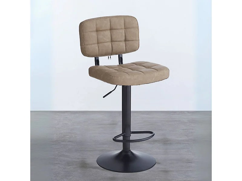 Sgabello Mavi ecopelle tortora e base nera: Stile, Comfort e Funzionalità per i tuoi spazi