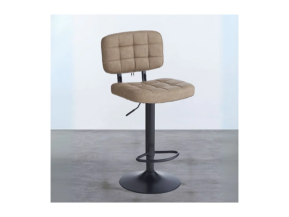 Sgabello Mavi ecopelle tortora e base nera: Stile, Comfort e Funzionalità per i tuoi spazi