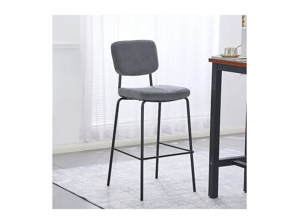 Sgabello imbottito Juno grigio scuro 43x52,5x111H – Il comfort in stile industriale