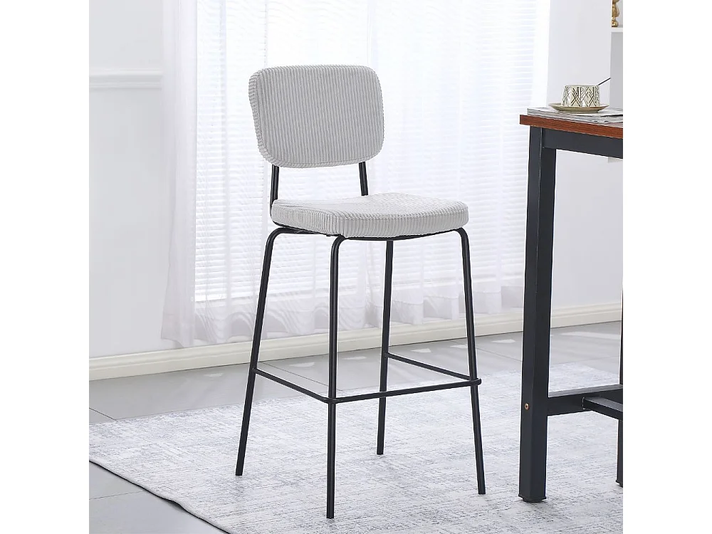 Sgabello imbottito Juno grigio chiaro 43x52,5x111H – Il comfort in stile industriale