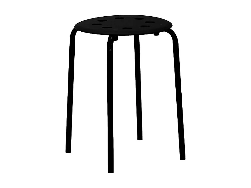 Sgabello impilabile H2008 neroo con gambe in metallo – Leggero, versatile e sempre pronto all'uso