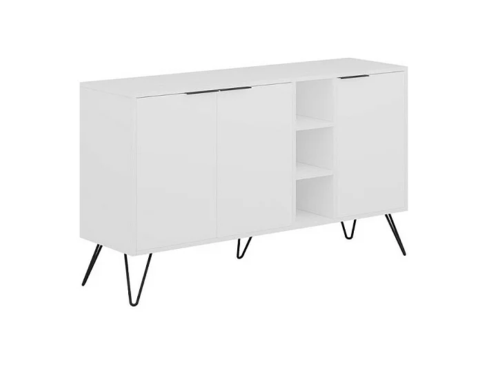 Madia 3 ante Clara 142x35,5x83h colore bianco