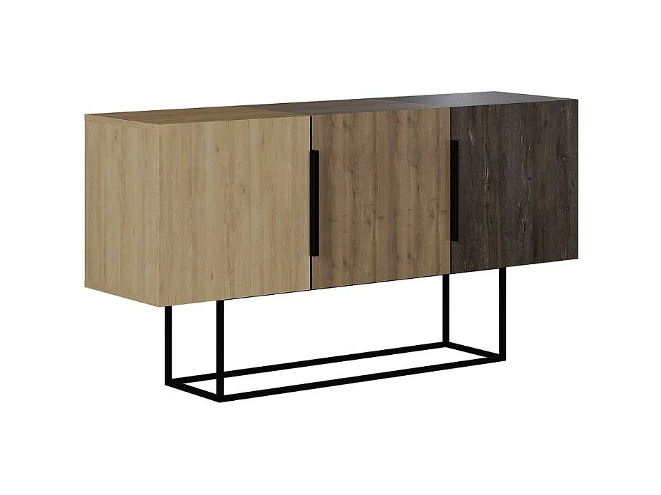 Madia 3 ante Tontini 150 cm colore rovere noce e dark coffe