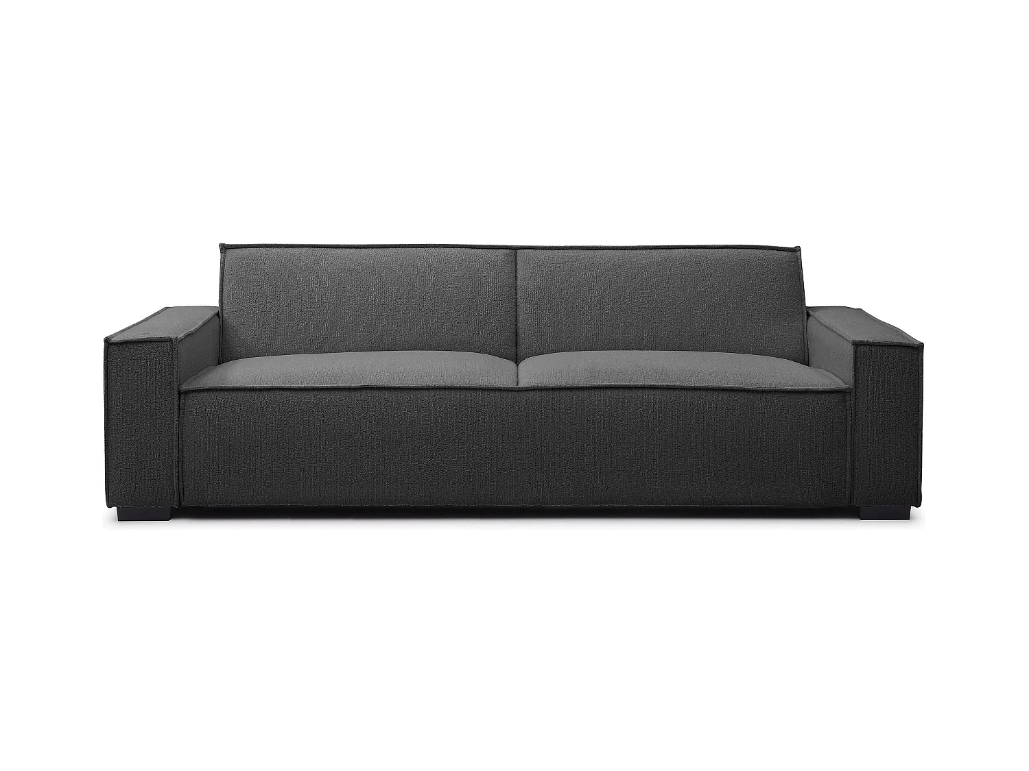 Canapé clic-clac 3 places Roger Tissu bouclette Gris