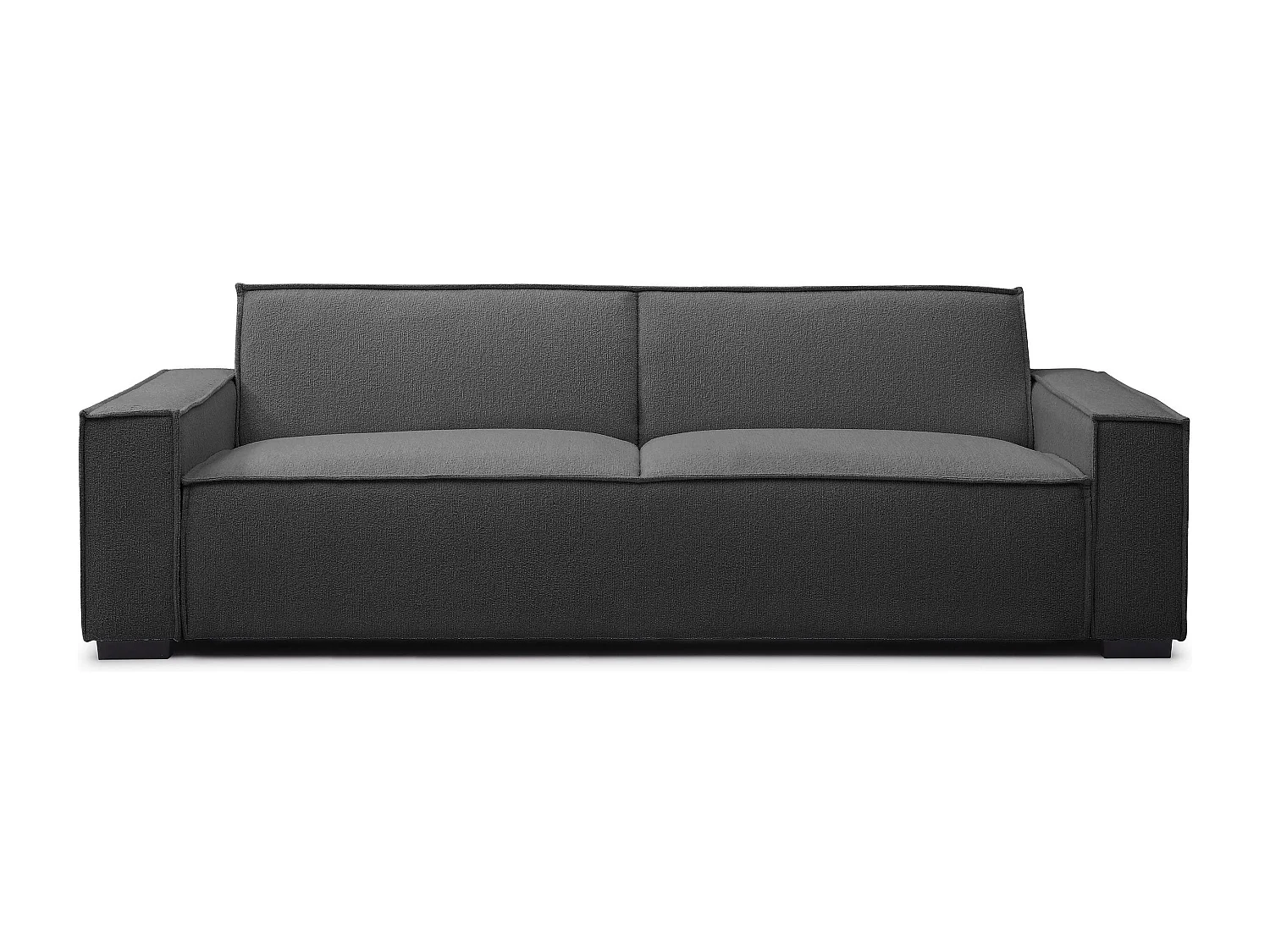 Canapé clic-clac 3 places Roger Tissu bouclette Gris