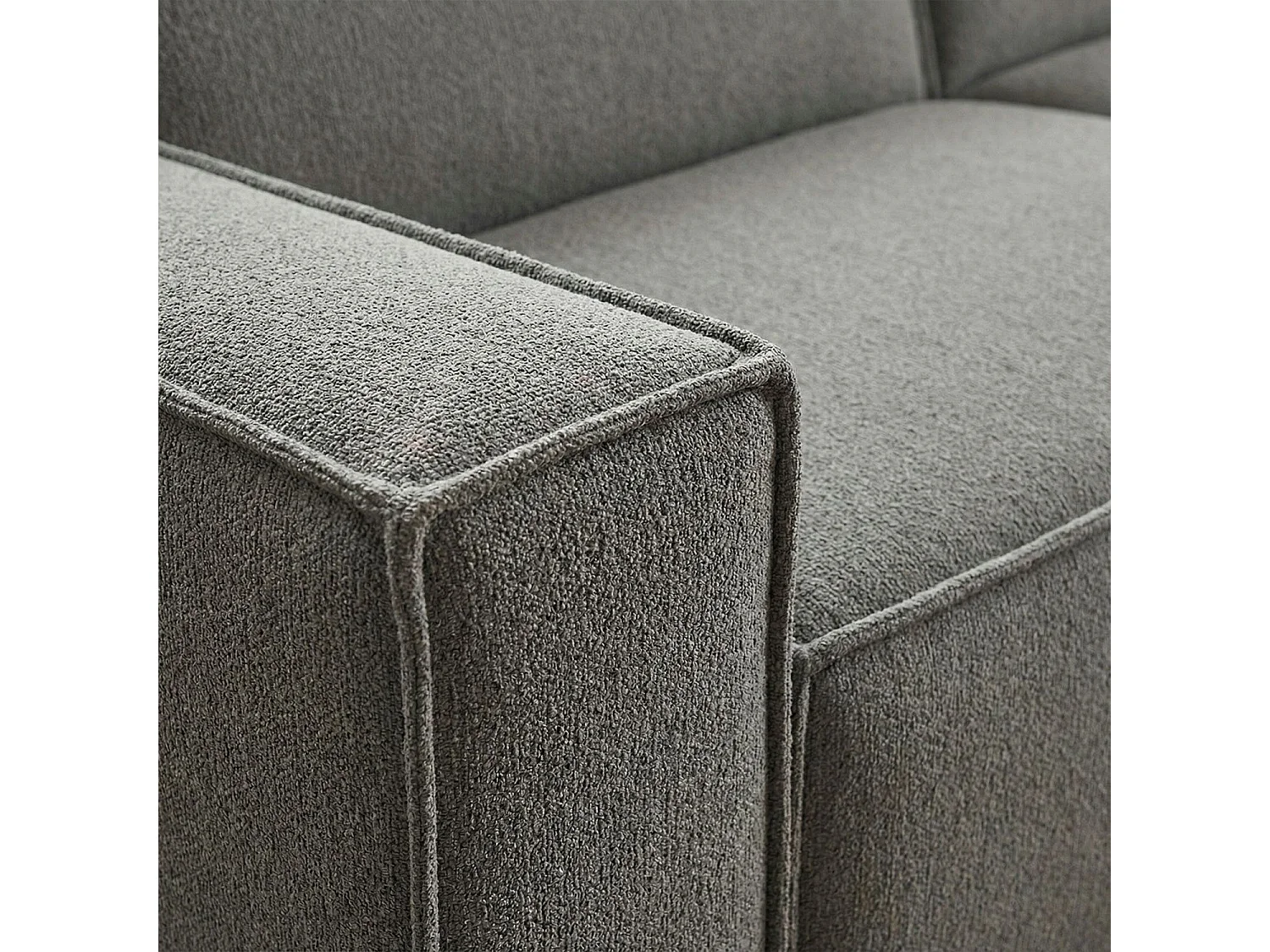Canapé clic-clac 3 places Roger Tissu bouclette Gris