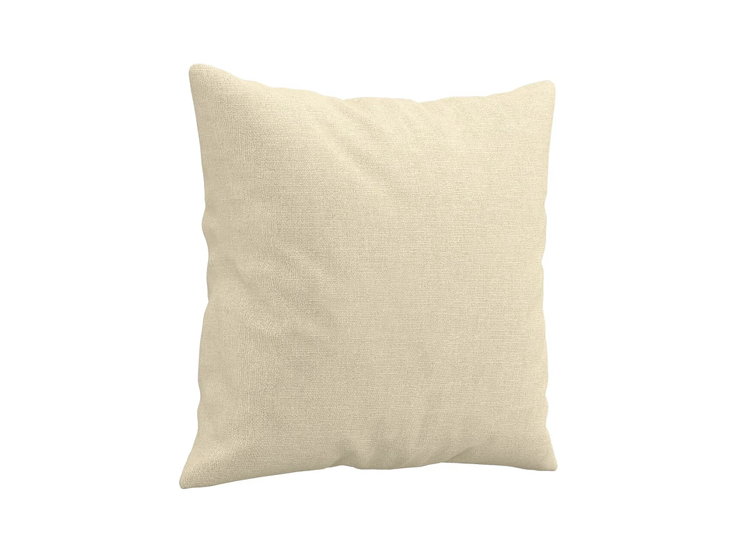 Canapé 2 places avec oreillers décoratifs crème 120 cm tissu