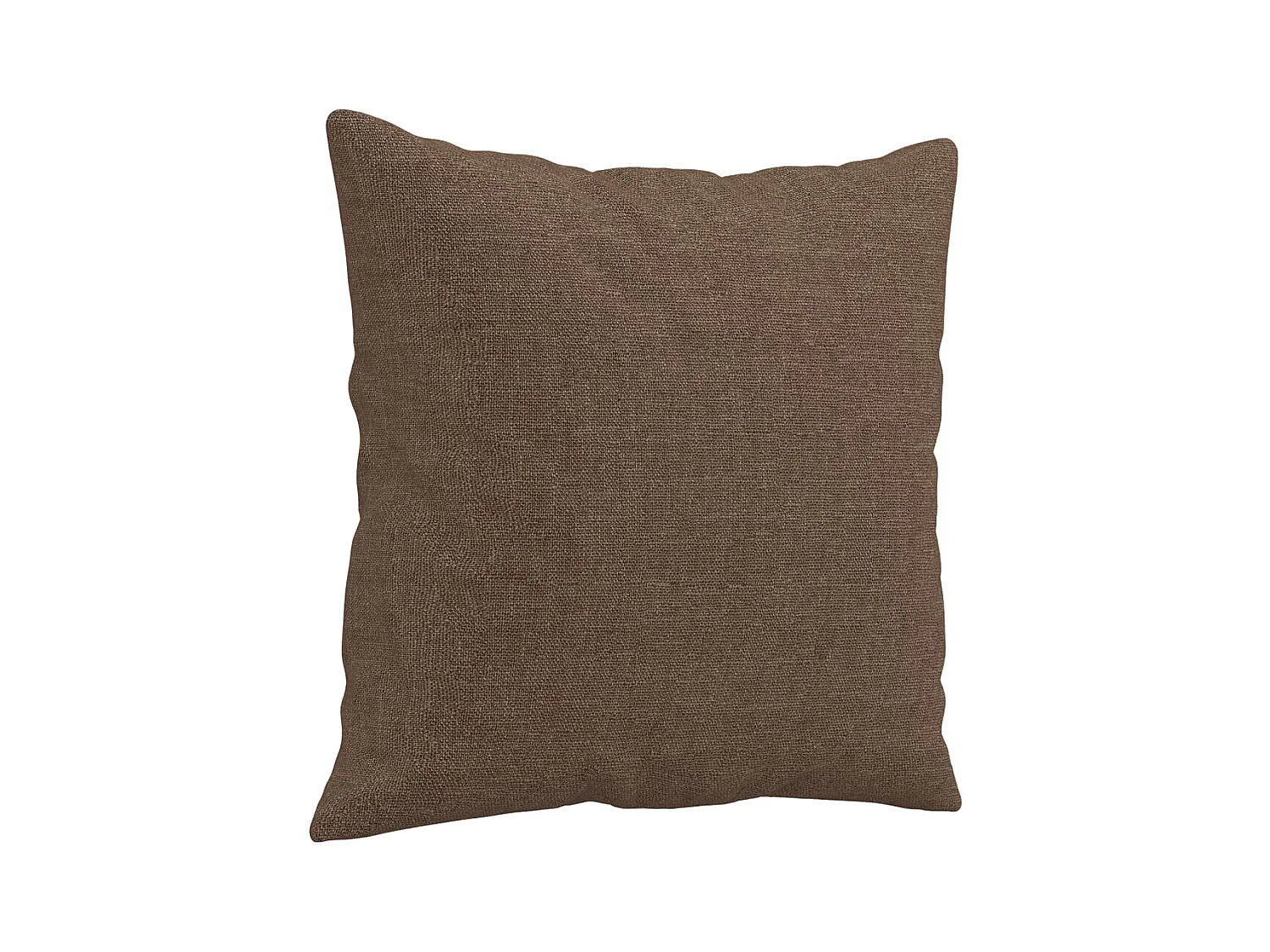 Sofá de 2 plazas con cojines tela marrón 140 cm