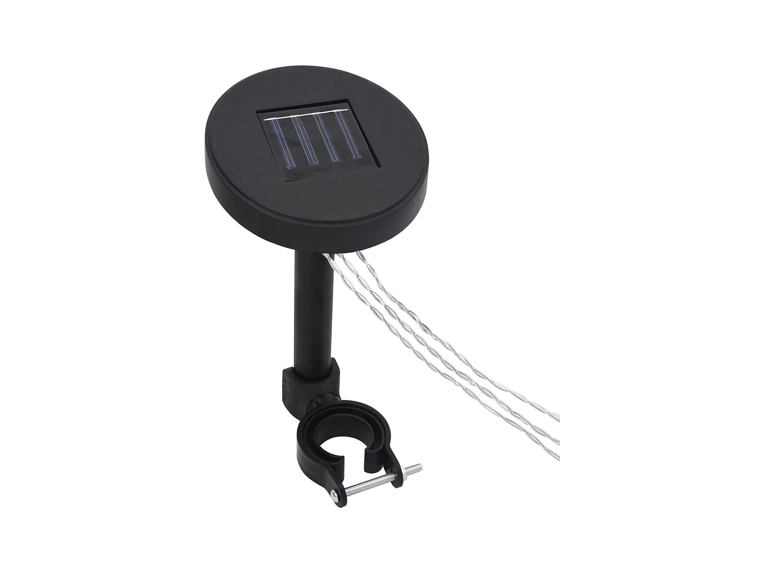 Pavillon mit Vorhängen & LED-Lichterketten 4x3 m Cremeweiß