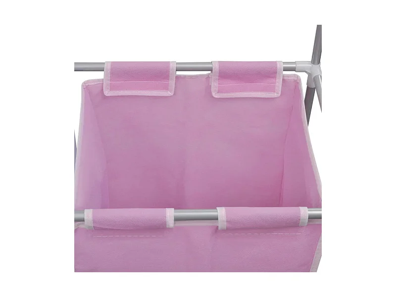 Ensemble de 2 paniers à linge avec étendoir