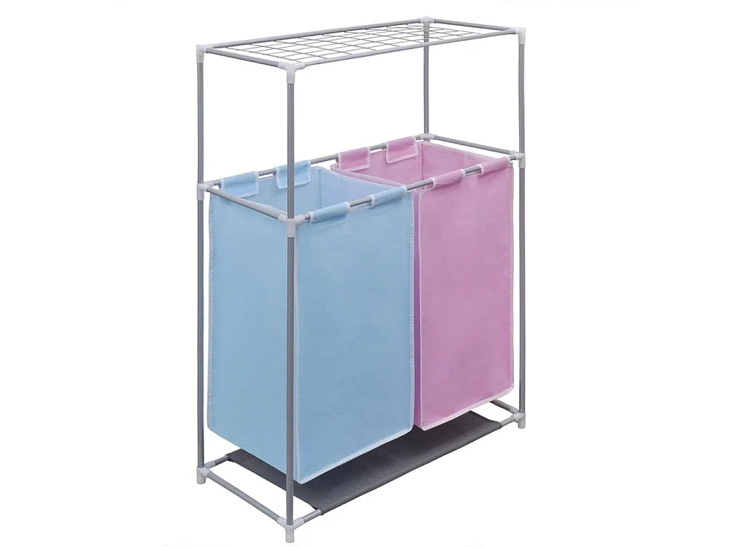 2-Kammer-Wäschekorb mit Trockengestell
