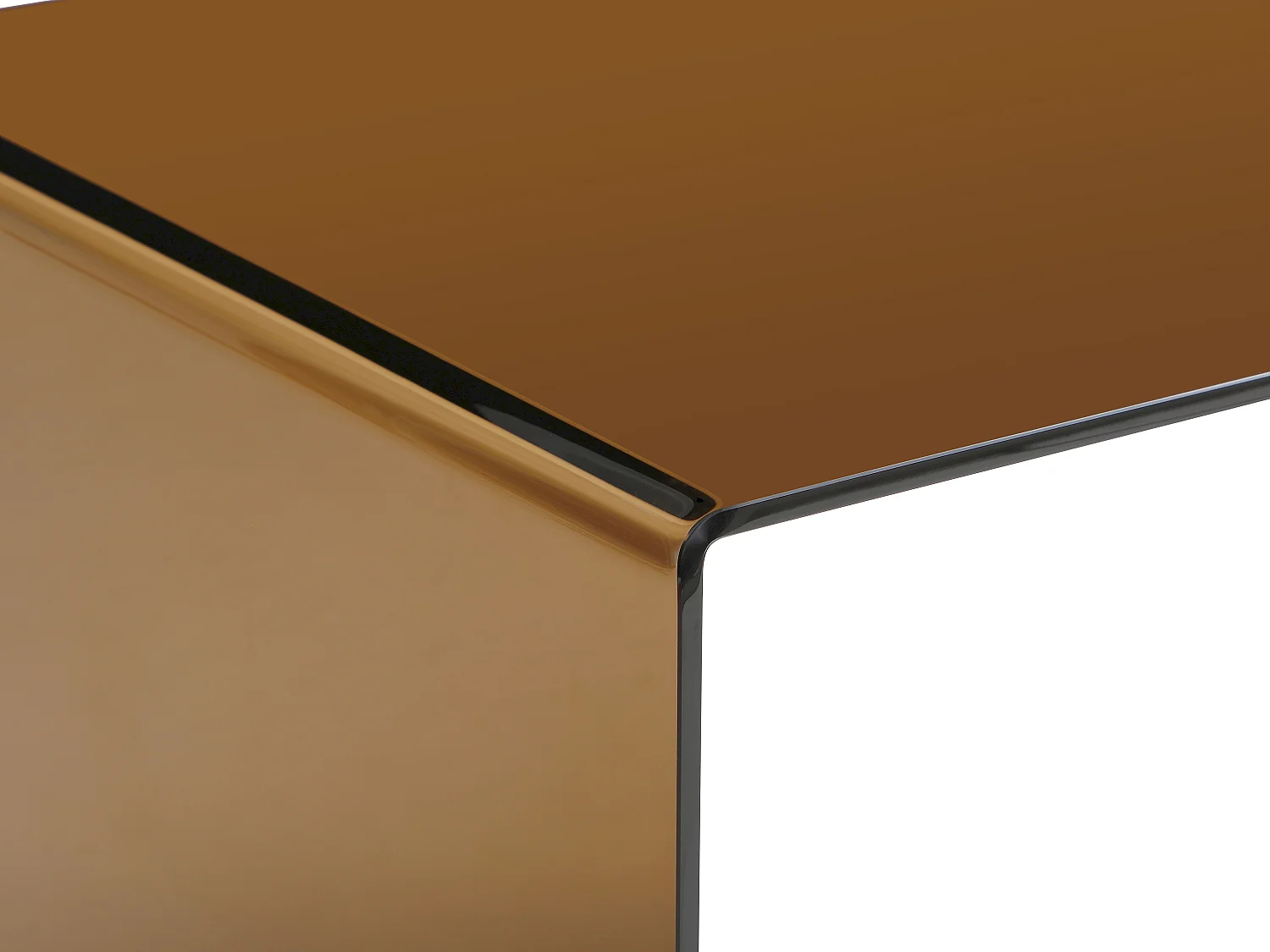 Bureau - Verre trempé - Brun - ELSTRON