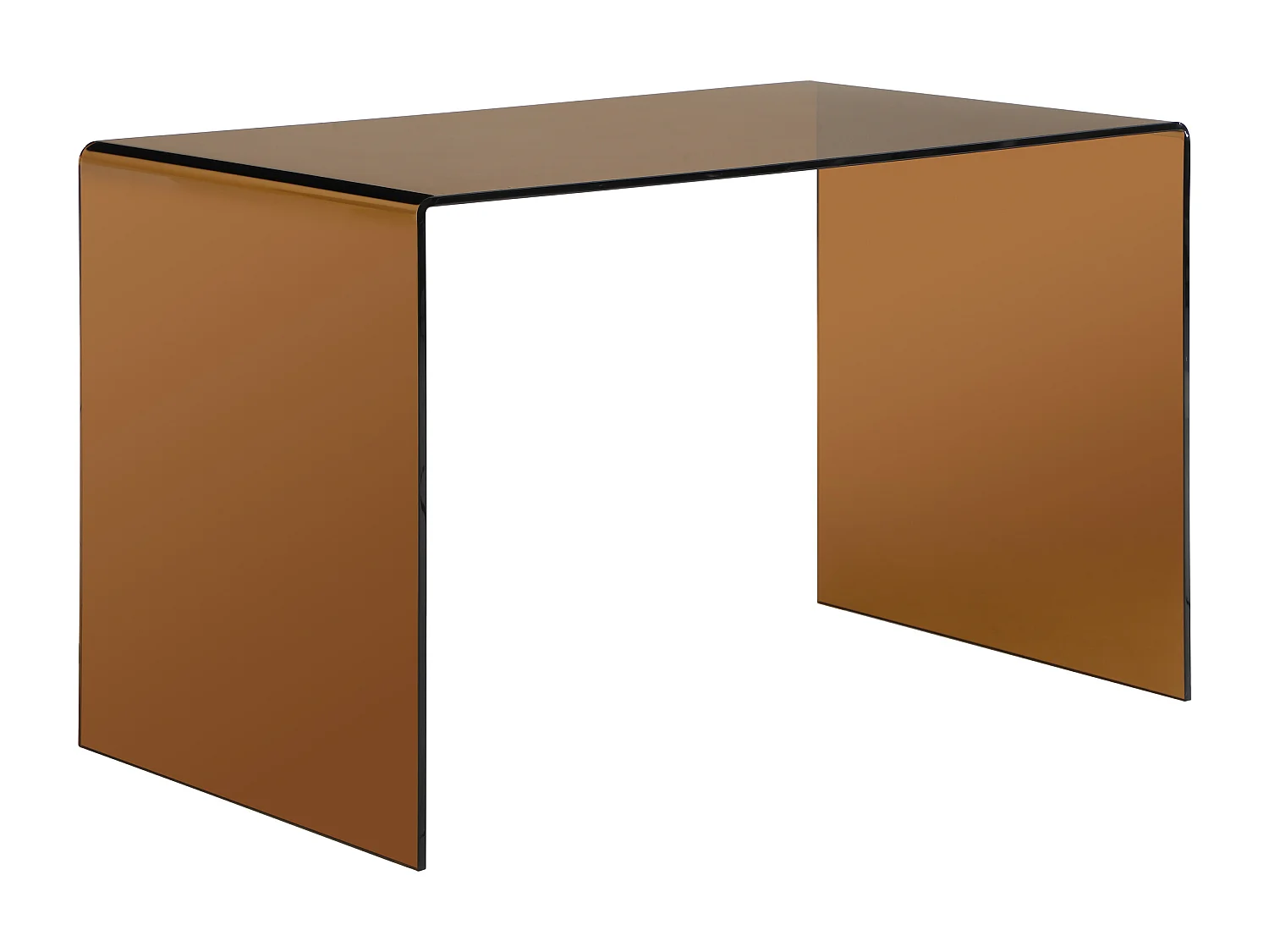 Bureau - Verre trempé - Brun - ELSTRON