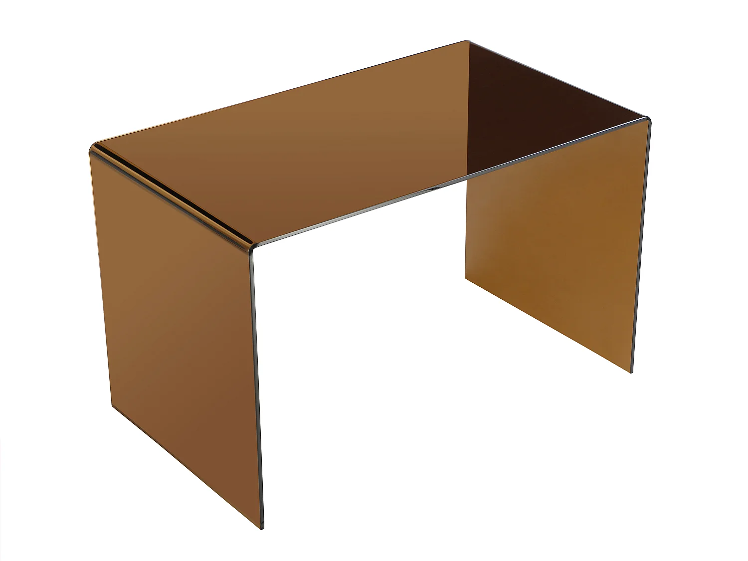 Scrivania in Vetro temperato Marrone - ELSTRON