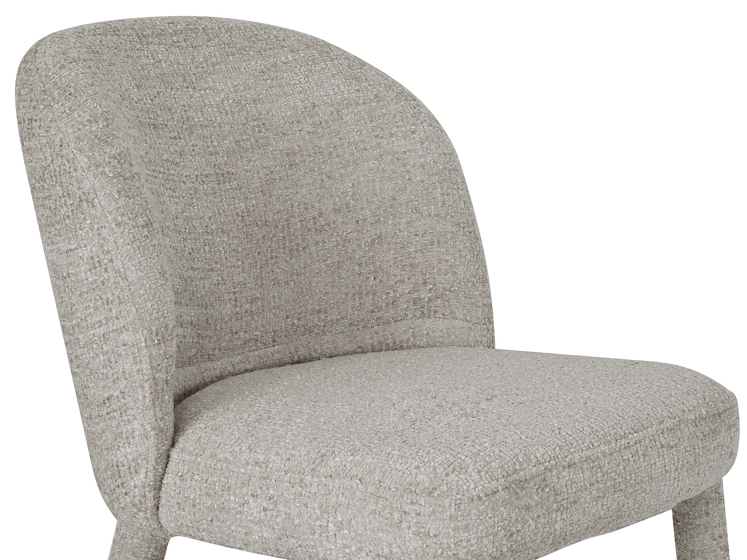 Lot de 2 chaises en tissu texturé - Beige - MUKLEA