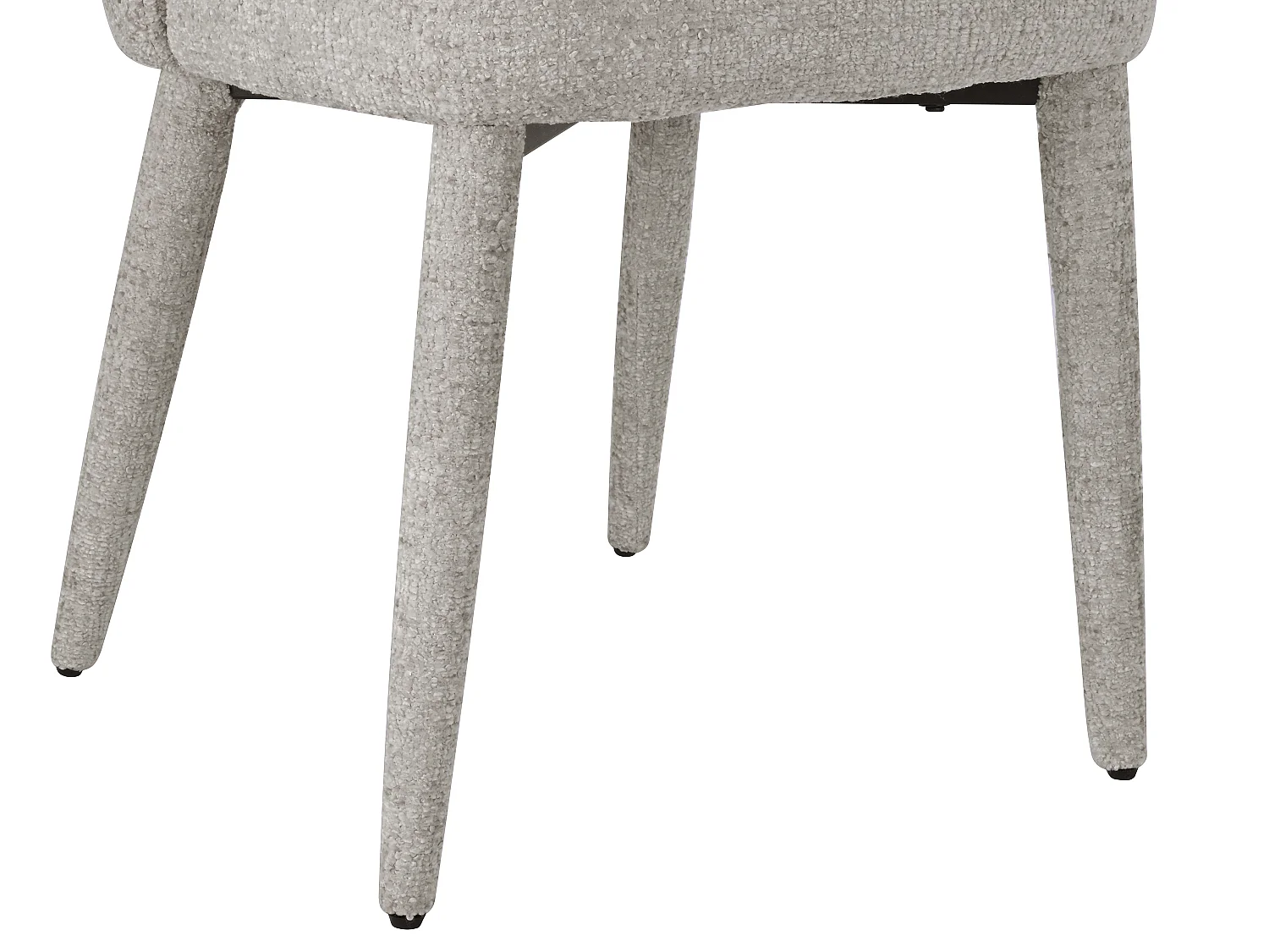 Lot de 2 chaises en tissu texturé - Beige - MUKLEA