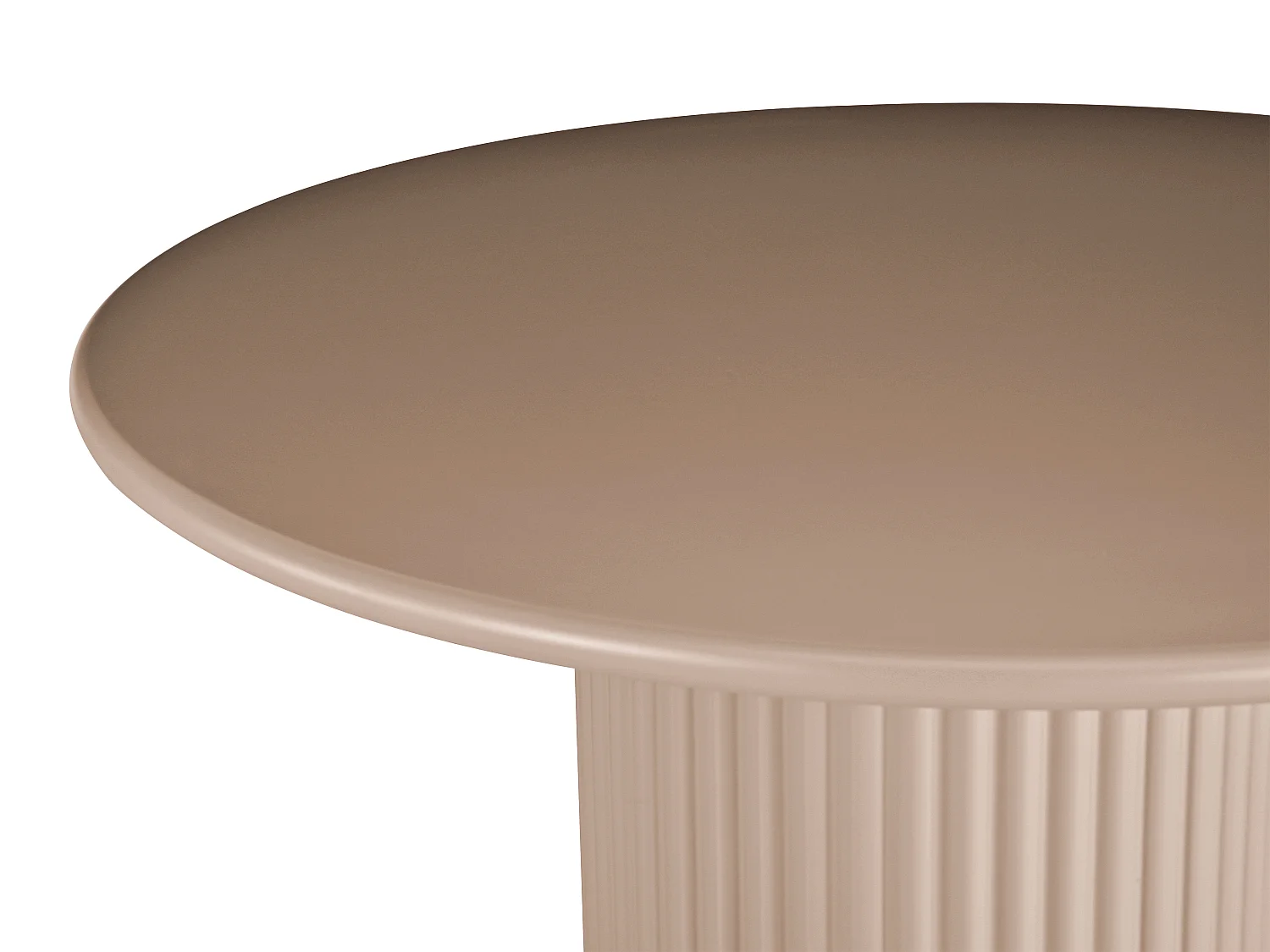 Table à manger ronde 4 personnes en MDF - Marron - TAMARZO