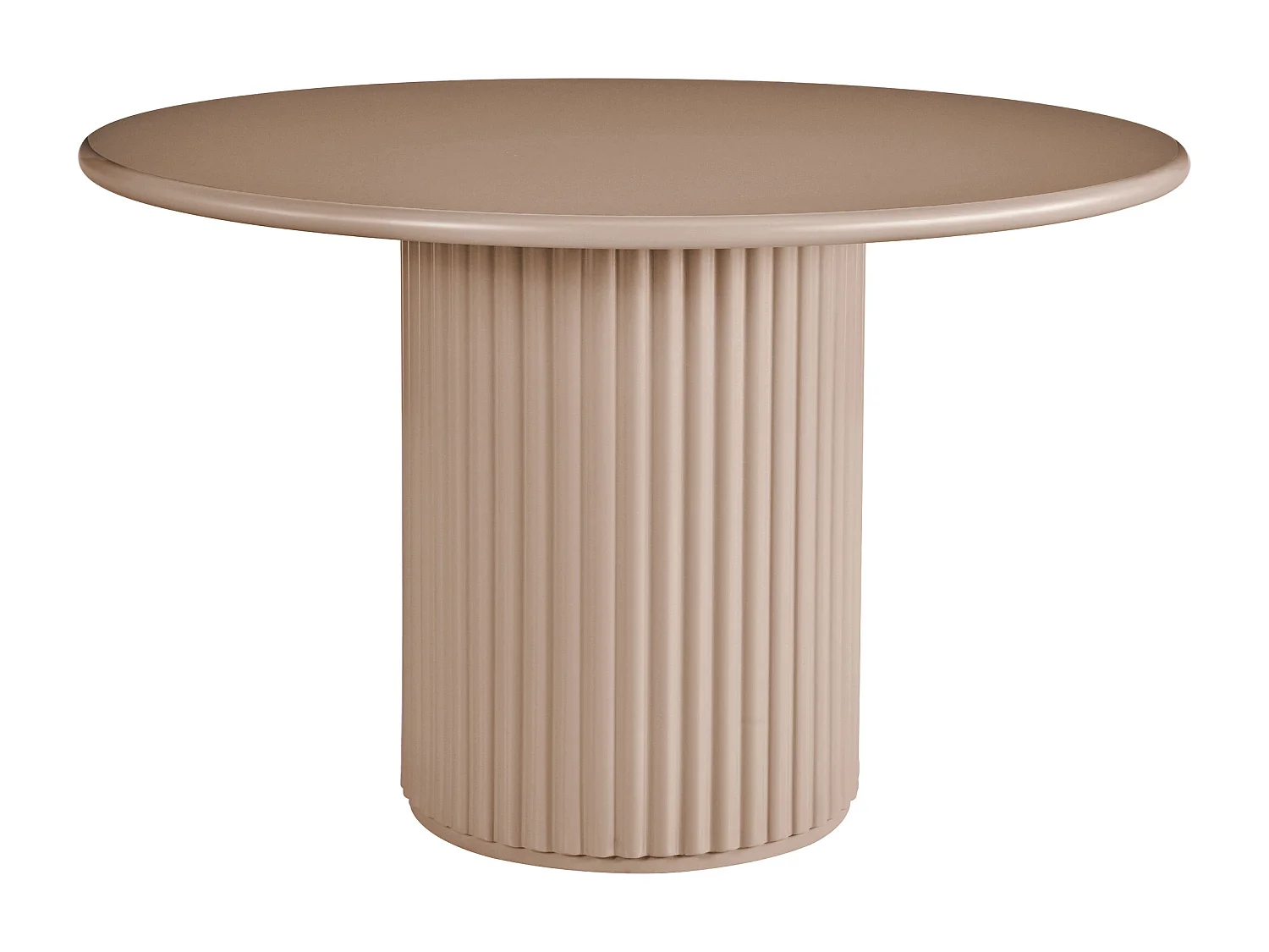 Table à manger ronde 4 personnes en MDF - Marron - TAMARZO