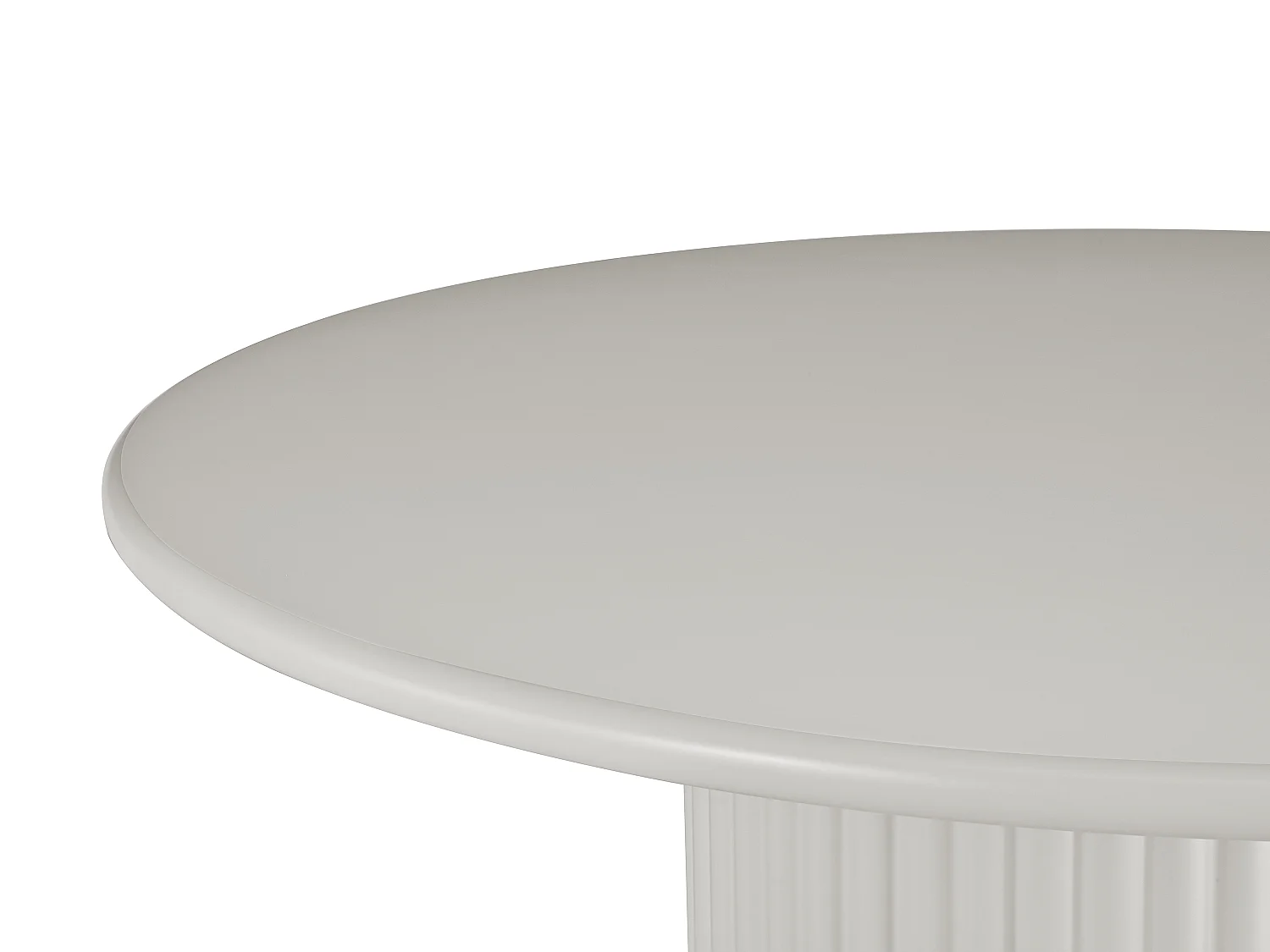 Table à manger ronde 4 personnes en MDF - Beige - TAMARZO