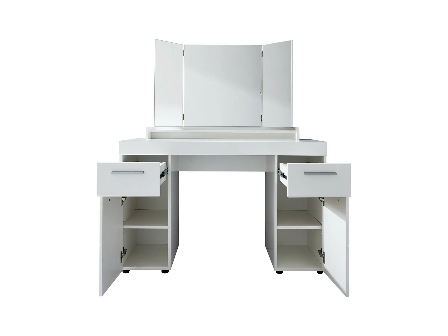 Consolle Trucco Amanda, Bianco, 120x141x41 cm, Epikasa