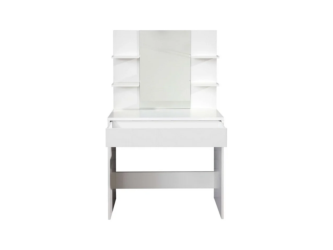 Consolle Trucco Basix, Bianco, 85x141x40 cm, Epikasa