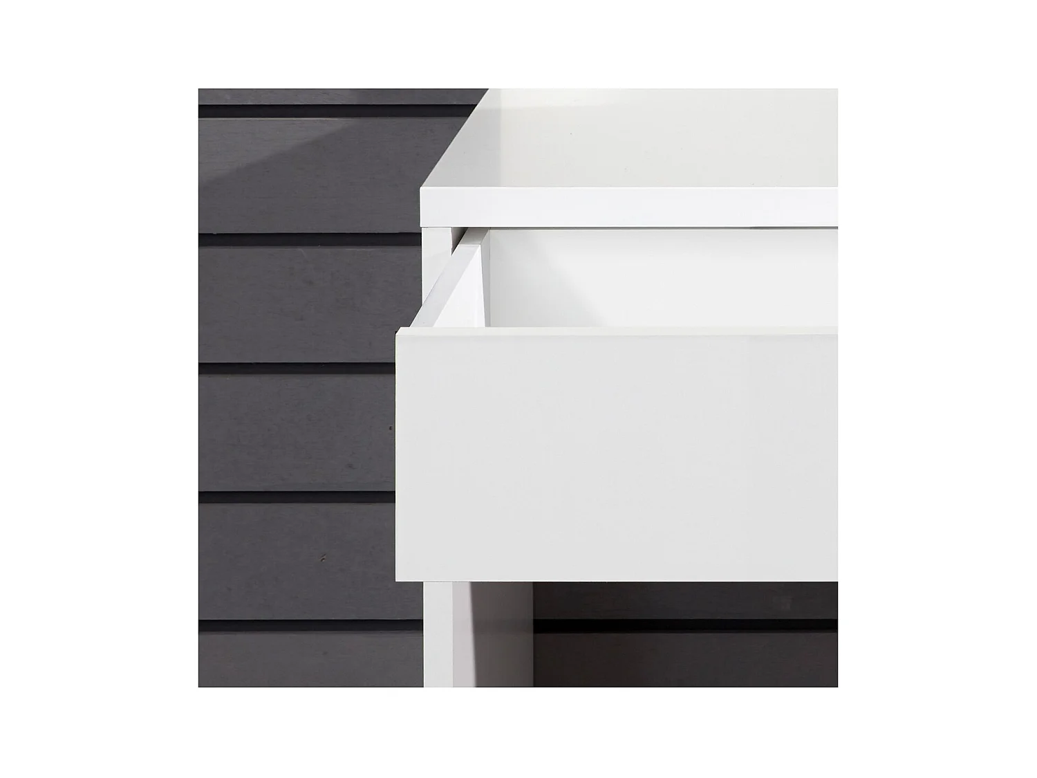 Consolle Trucco Basix, Bianco, 85x141x40 cm, Epikasa