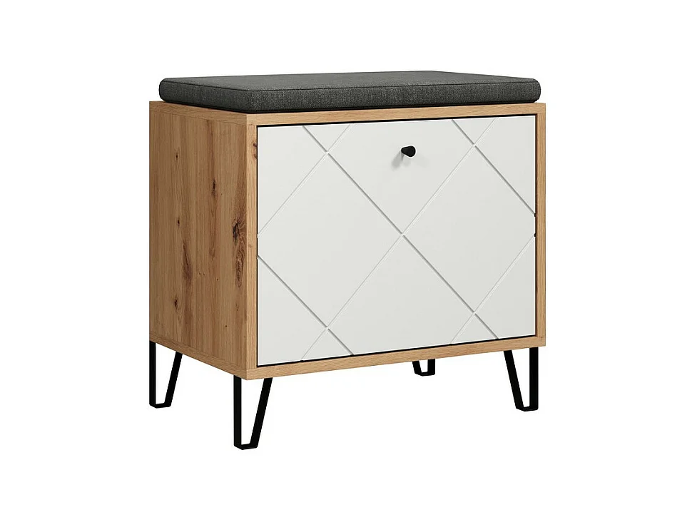 Banc avec Rangement Touch, Marron, 63x56x40 cm, Seven Design