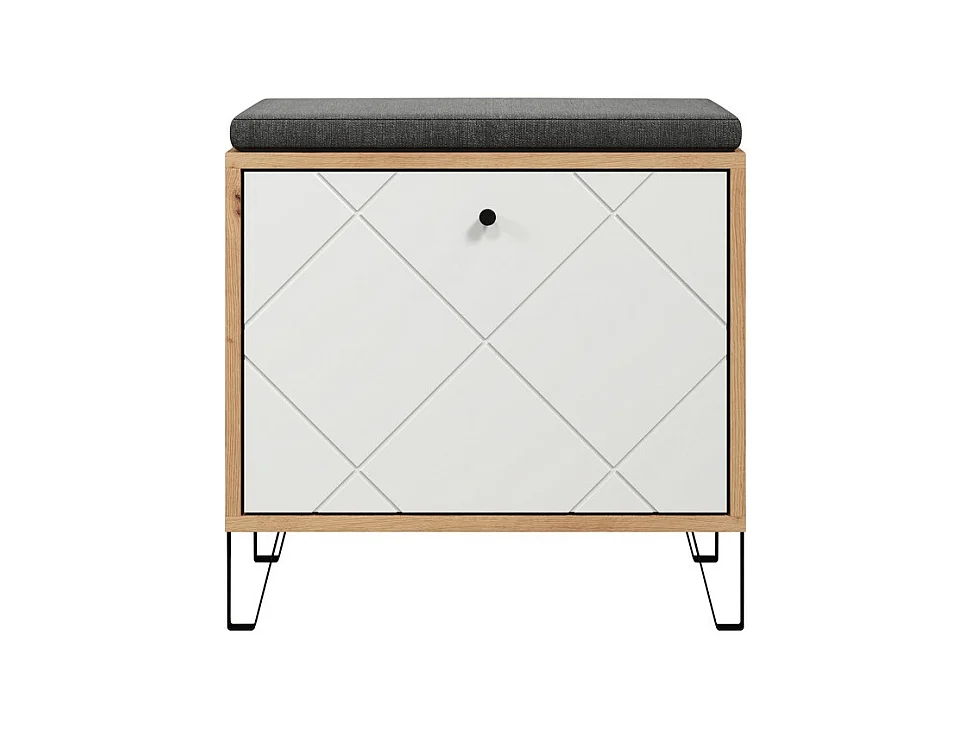 Banc avec Rangement Touch, Marron, 63x56x40 cm, Seven Design