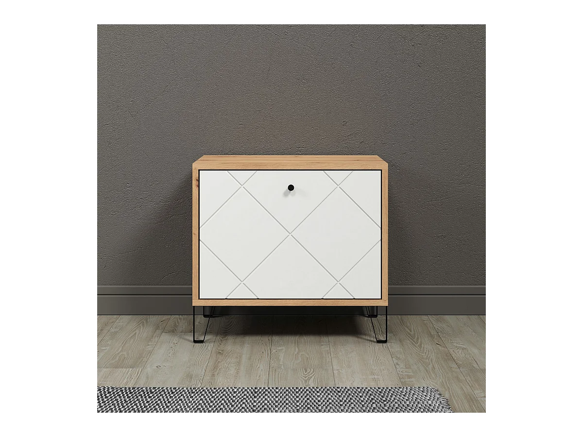 Banc avec Rangement Touch, Marron, 63x56x40 cm, Seven Design