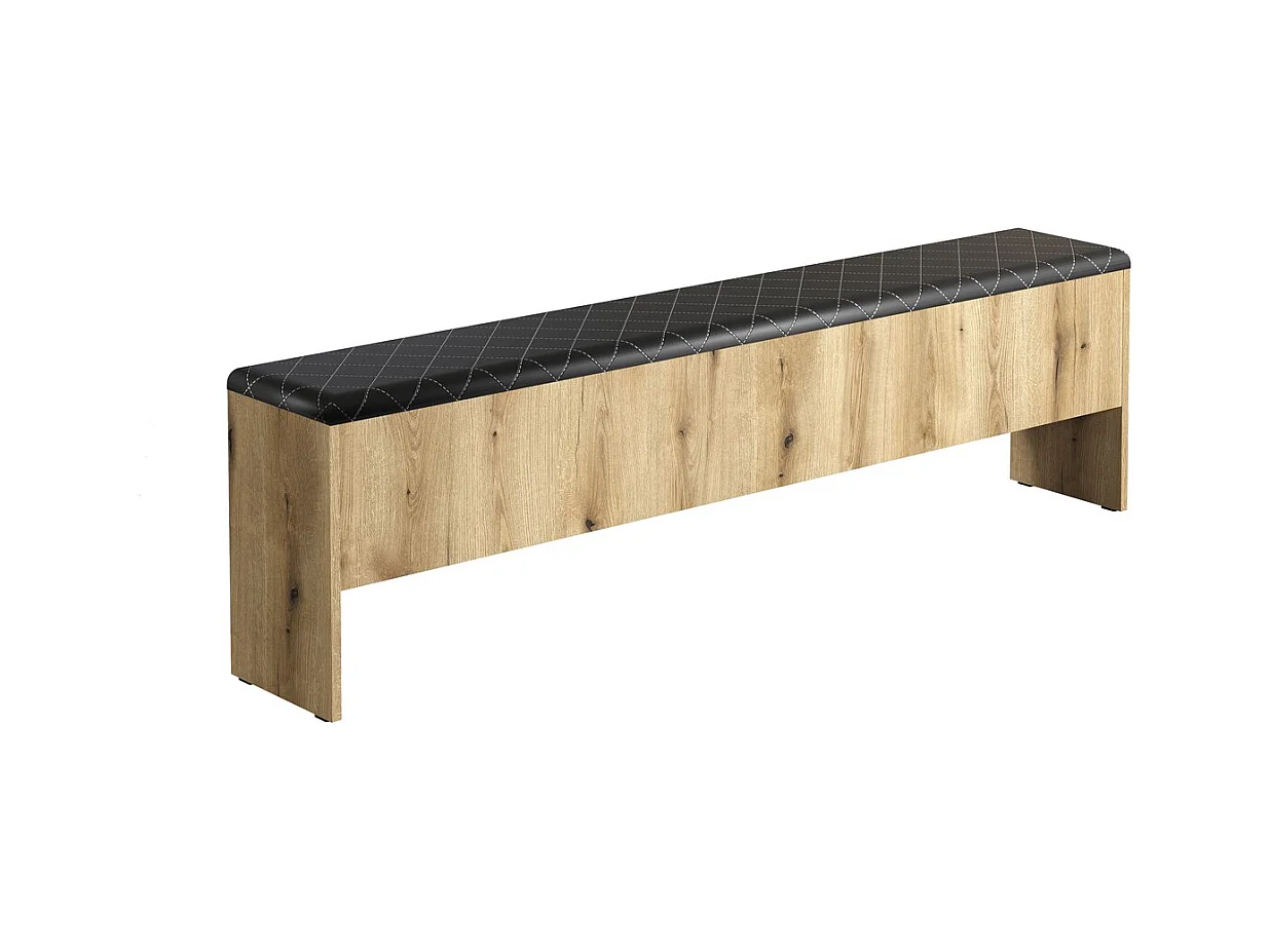 Banc avec Rangement Esteban, Marron, 185x54x30 cm, Seven Design